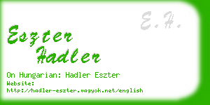 eszter hadler business card